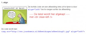 html-code-tekst-afkappen